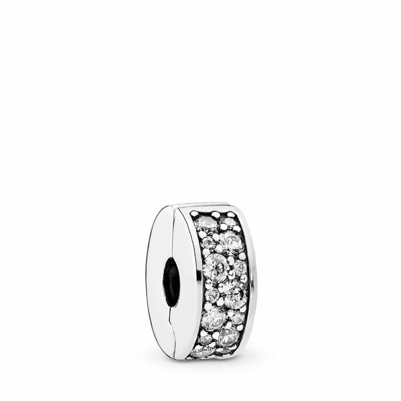 Pandora Clear Pavé Clip Charm Silver Egypt BZ3157496
